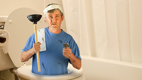 A plumber who needs help