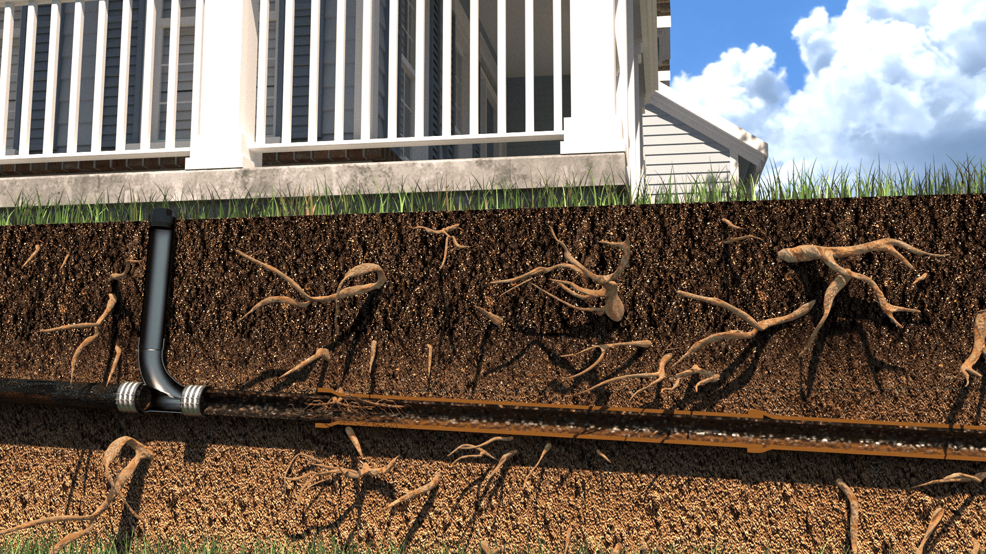 Reviewing pipe layout and cleanout access before trenchless sewer repair
