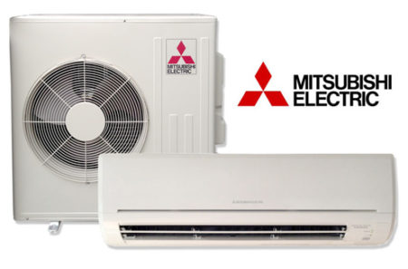 Mitsubishi Electric Logo with Ductless Mini Splits